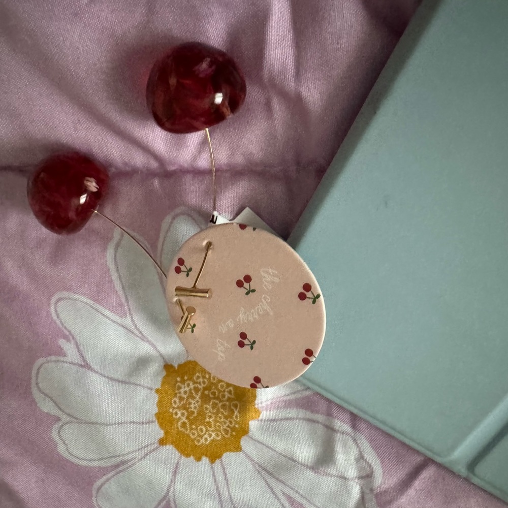 Cherry Red Earrings